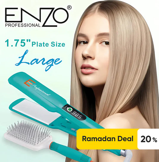 ENZO EN-1291S Portable Hair Brush Hot Iron 2 in 1 hair Airbag comb Comb Hair Straightener