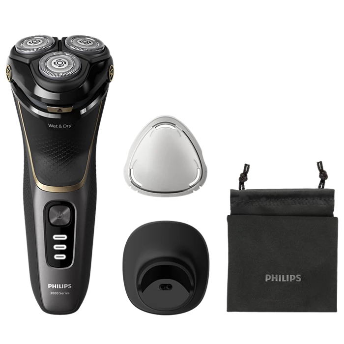 Philips Shaver 3000 Series S3342/13 Wet & Dry Electric Shaver with PowerCut blades.