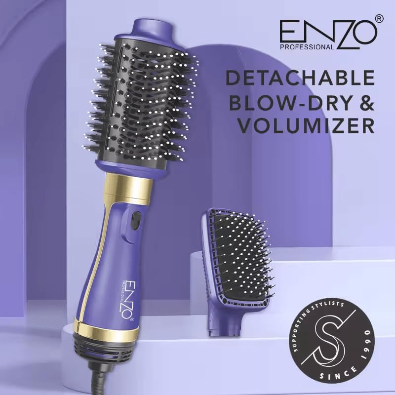 ENZO EN-4128 2-in-1 Hair Dryer & Styler – Ionic rotating hot air brush