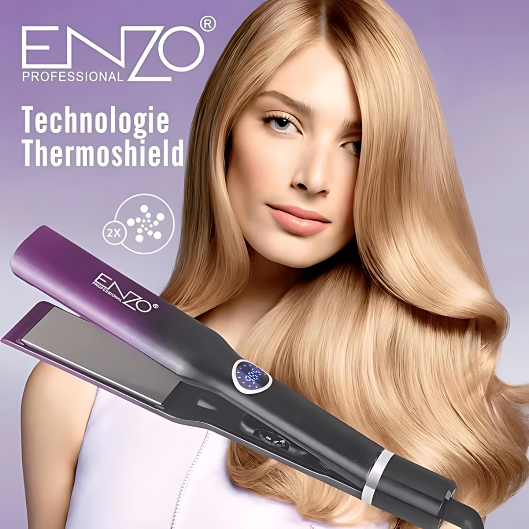 ENZO EN-3211 Professional Ceramic Titanium Hair Straightener with Fast Heating