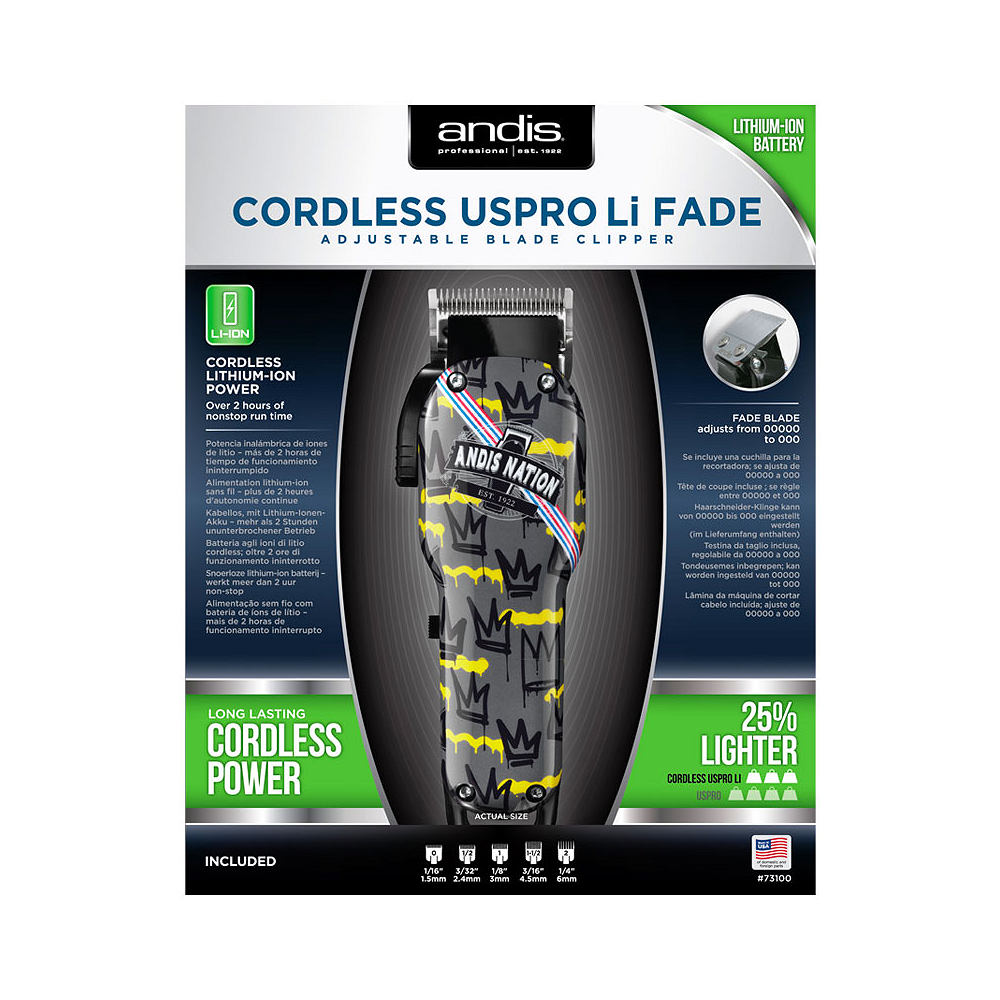 Andis USPro Li Fade Nation Trimmer with Lithium-Ion Battery
