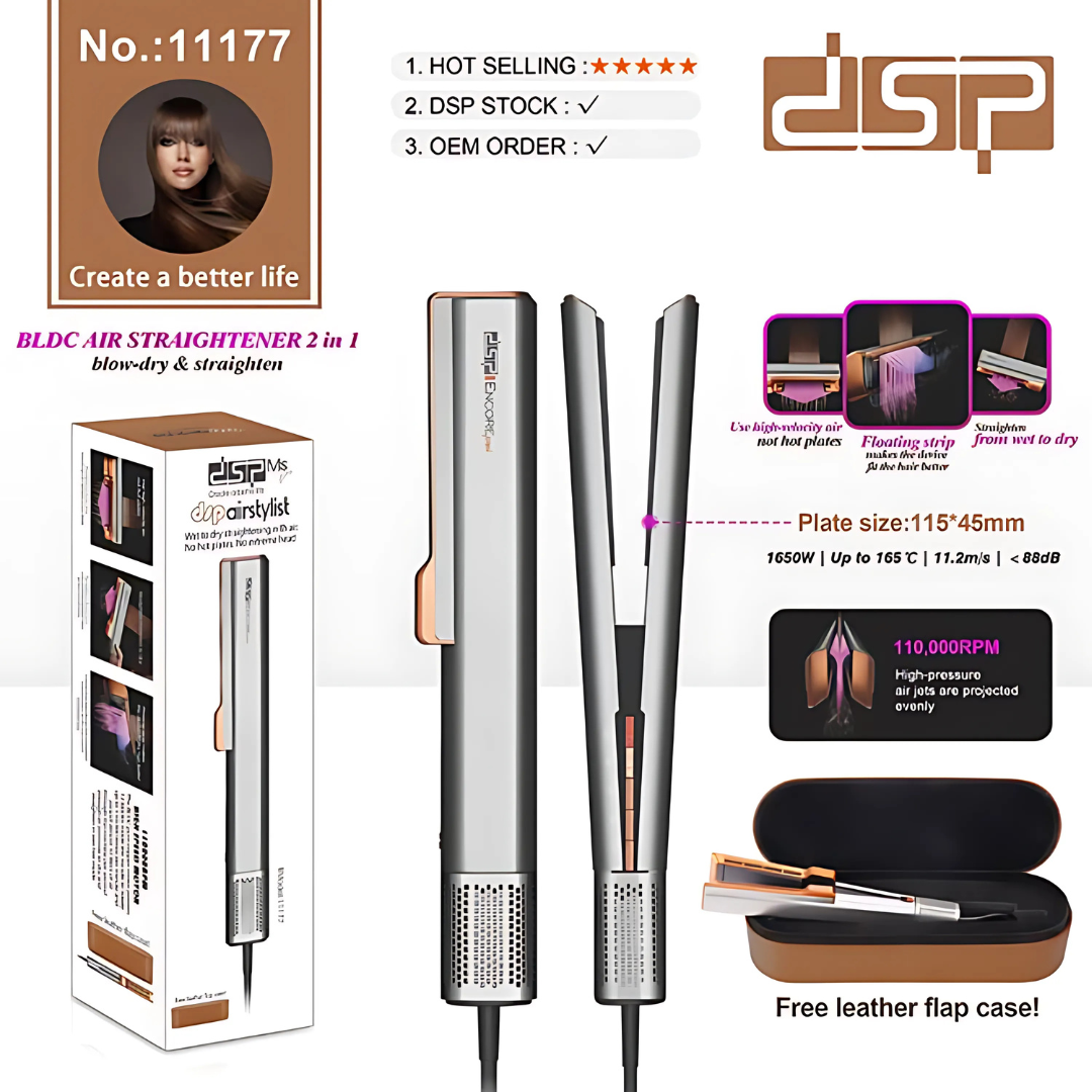 DSP Dyson Design Professional Model: 11177  Hair Styling Tool – Sleek & Modern Hair Straightener for Effortless Styling