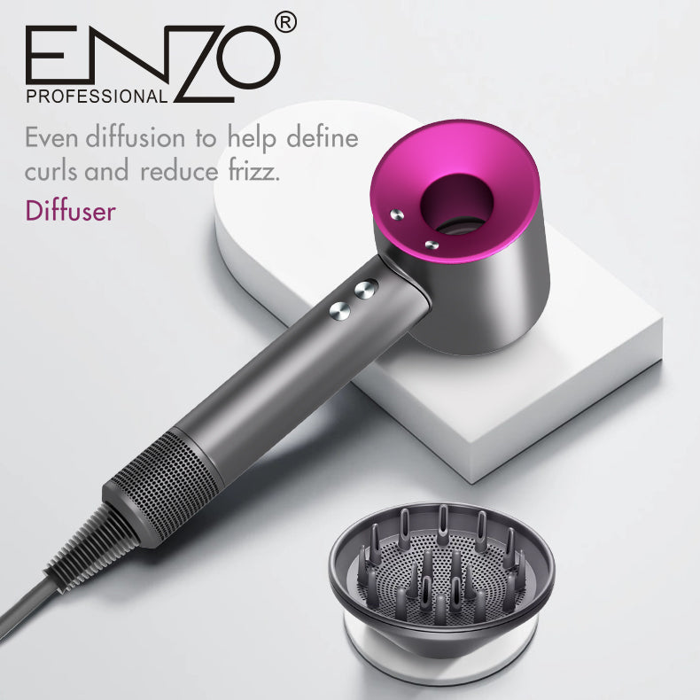 ENZO Professional Supersonic Blow Dryer DY-888 with Dyson-inspired design.