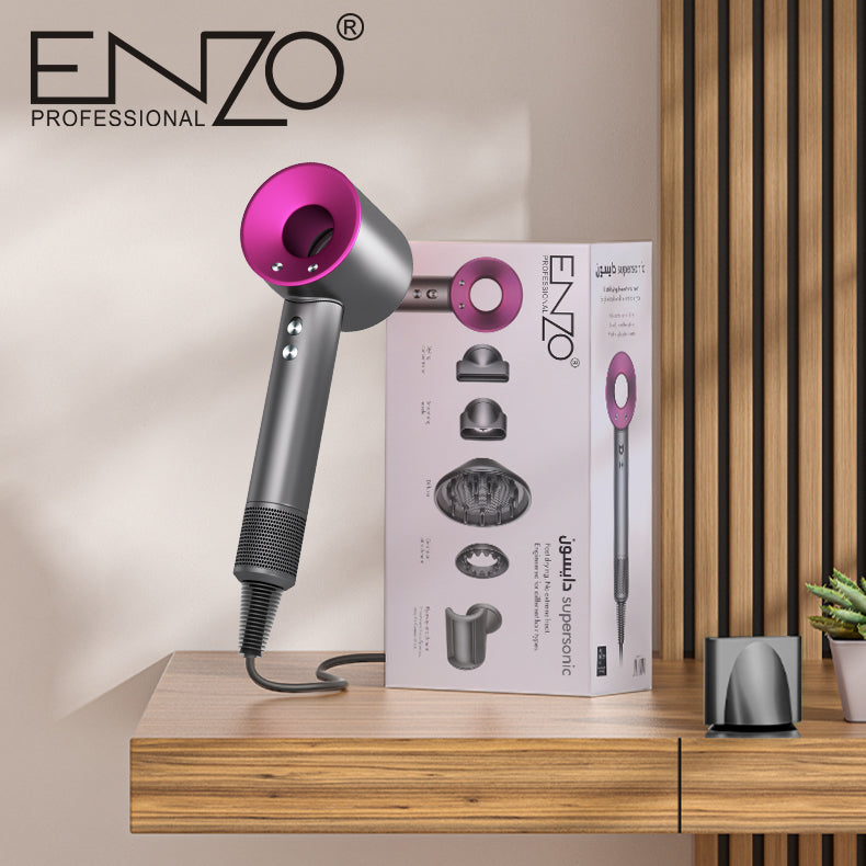 ENZO Professional Supersonic Blow Dryer DY-888 with Dyson-inspired design.