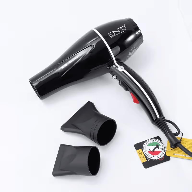 ENZO EN-111B Professional 2000W Ionic Hair Dryer with 3 Heat & 2 Speed Settings