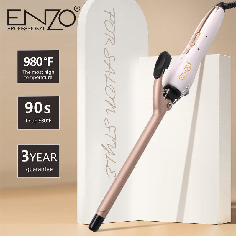 ENZO 2226 LED display hair curling iron for salon and home use.