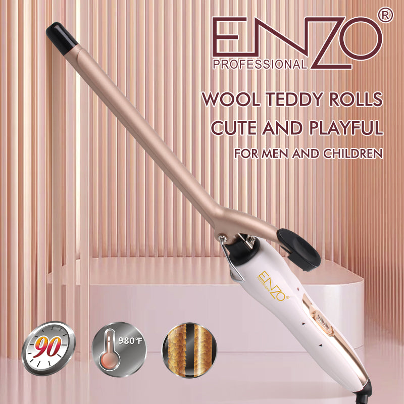 ENZO 2226 LED display hair curling iron for salon and home use.