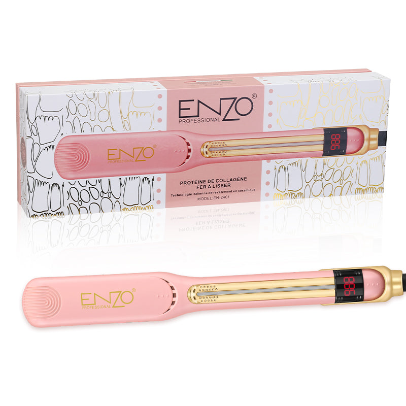 Enzo EN-2401 Hair Straightener with Fast Heat Up and Adjustable Temperature"