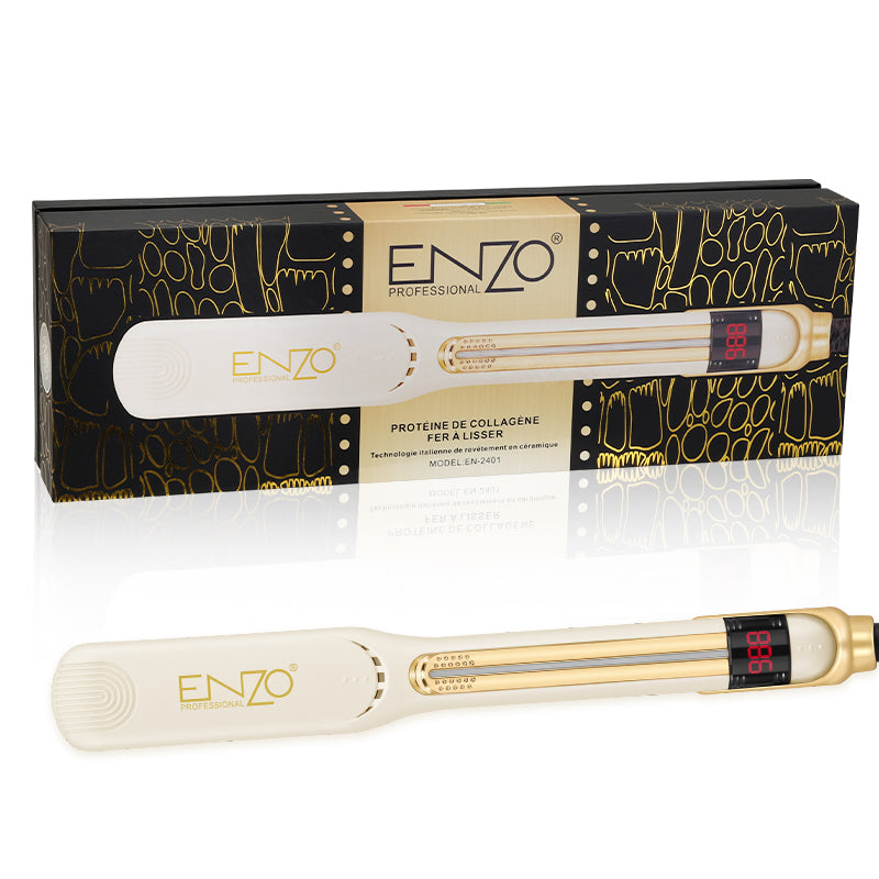 Enzo EN-2401 Hair Straightener with Fast Heat Up and Adjustable Temperature"