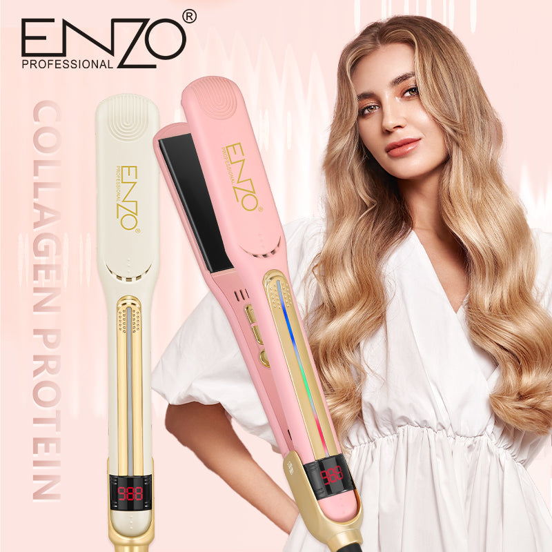 Enzo EN-2401 Hair Straightener with Fast Heat Up and Adjustable Temperature"