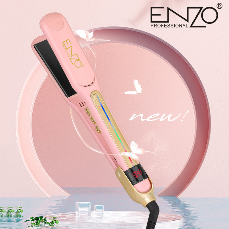 Enzo EN-2401 Hair Straightener with Fast Heat Up and Adjustable Temperature"