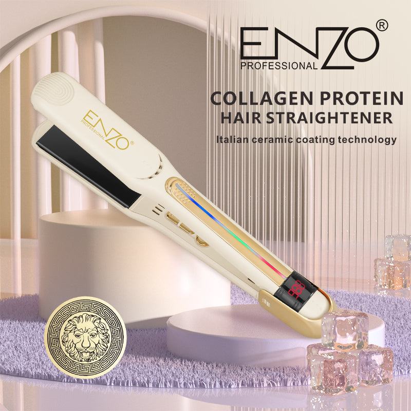 Enzo EN-2401 Hair Straightener with Fast Heat Up and Adjustable Temperature"