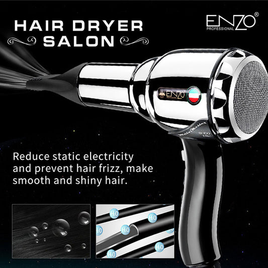 Enzo EN-3001 Professional 2200W Hair Dryer with Ionic Technology