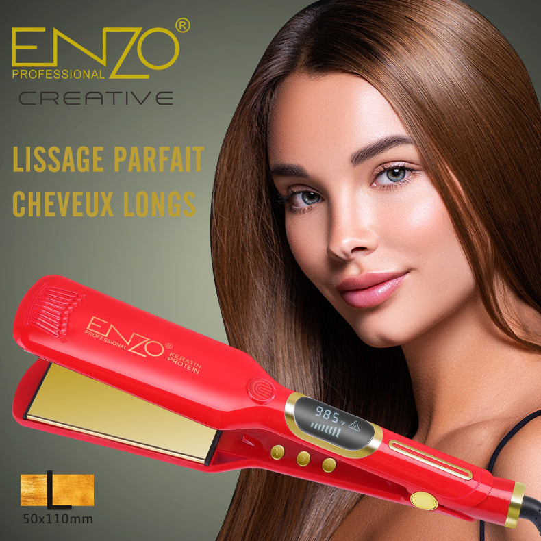 ENZO EN-3107 Professional Fast Flat Iron Hair Straightener for Salon-Quality Results