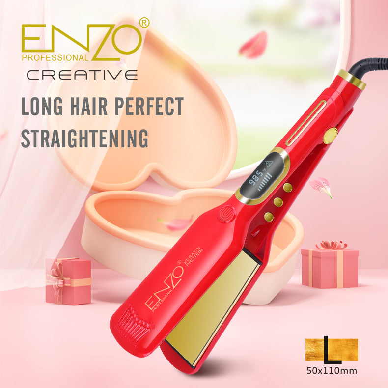 ENZO EN-3107 Professional Fast Flat Iron Hair Straightener for Salon-Quality Results