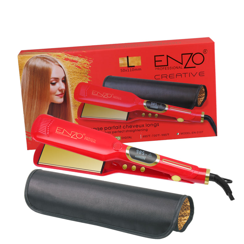 ENZO EN-3107 Professional Fast Flat Iron Hair Straightener for Salon-Quality Results