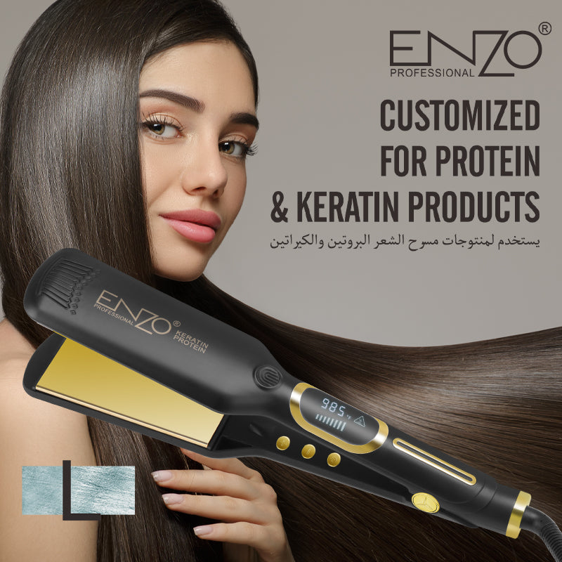 ENZO EN-3107 Professional Fast Flat Iron Hair Straightener for Salon-Quality Results