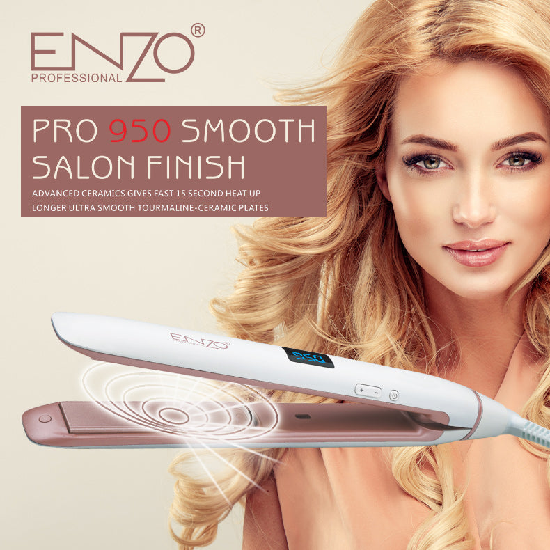 Enzo EN-3125 Professional Ceramic Hair Straightener – 950°F Flat Iron for Keratin Treatments