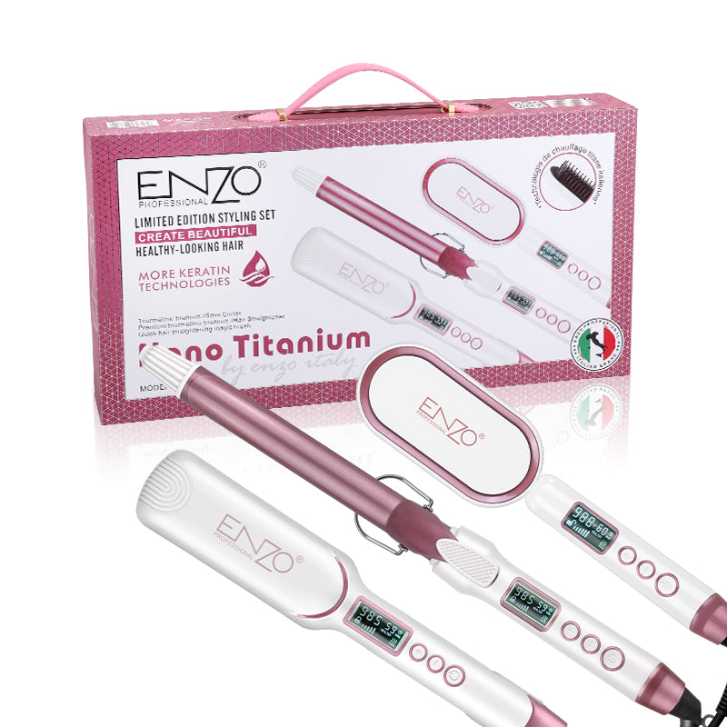 ENZO EN-3132 3-in-1 Ceramic Ionic Flat Iron