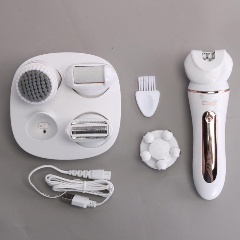 Enzo EN-3165 6-in-1 Hair Removal Device, Multifunctional Beauty Tool for Smooth Skin