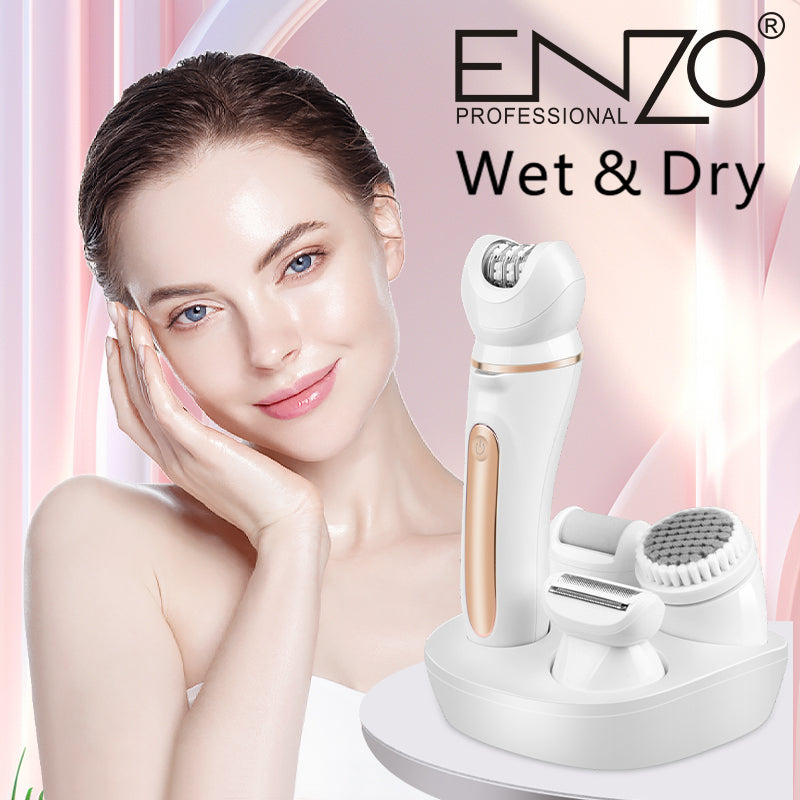 Enzo EN-3165 6-in-1 Hair Removal Device, Multifunctional Beauty Tool for Smooth Skin