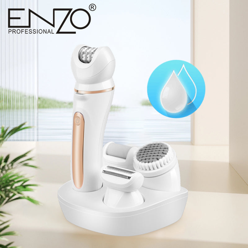 Enzo EN-3165 6-in-1 Hair Removal Device, Multifunctional Beauty Tool for Smooth Skin