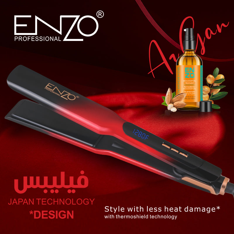 ENZO EN-3209 Professional Hair Straightener with Keratin Care Technology