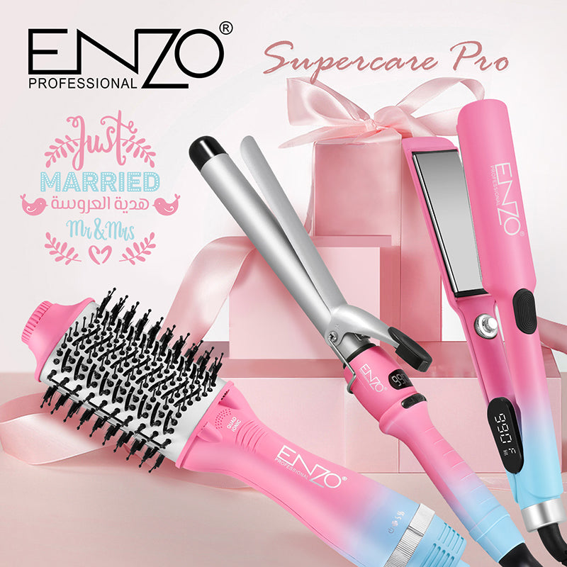 Enzo EN-3312 Hair Styling Pack – Professional Straightener, Curler & Volumizer