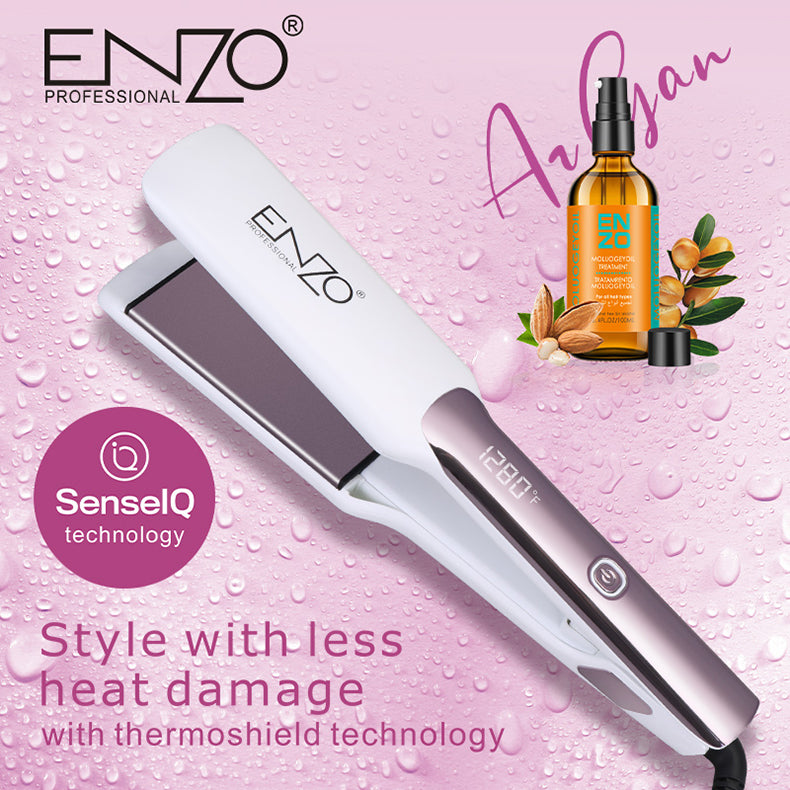 ENZO EN-3850 Professional Digital Hair Straightener – Fast Heating and Salon-Quality Styling