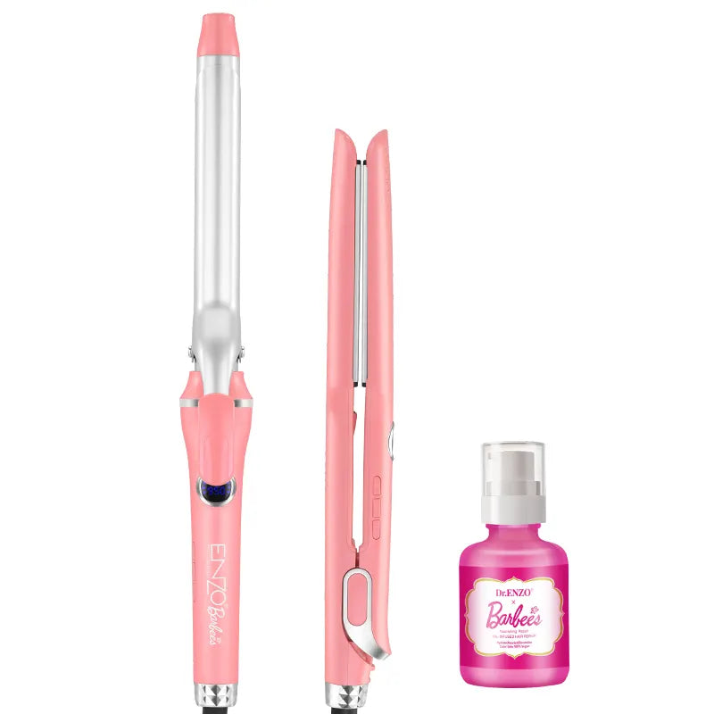 ENZO EN-3886 2-in-1 Pink Hair Straightener and Curler – Professional Flat Iron