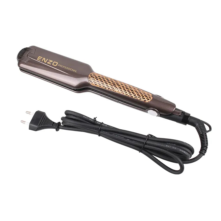 ENZO EN-3891 Ceramic Ripple Flat Iron – Large Corn Splint Wave Curler