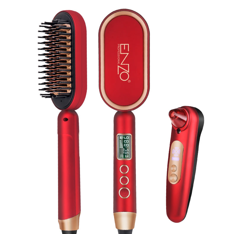 ENZO EN-4102T Multi-Function Hair Straightener Comb with PTC Heating