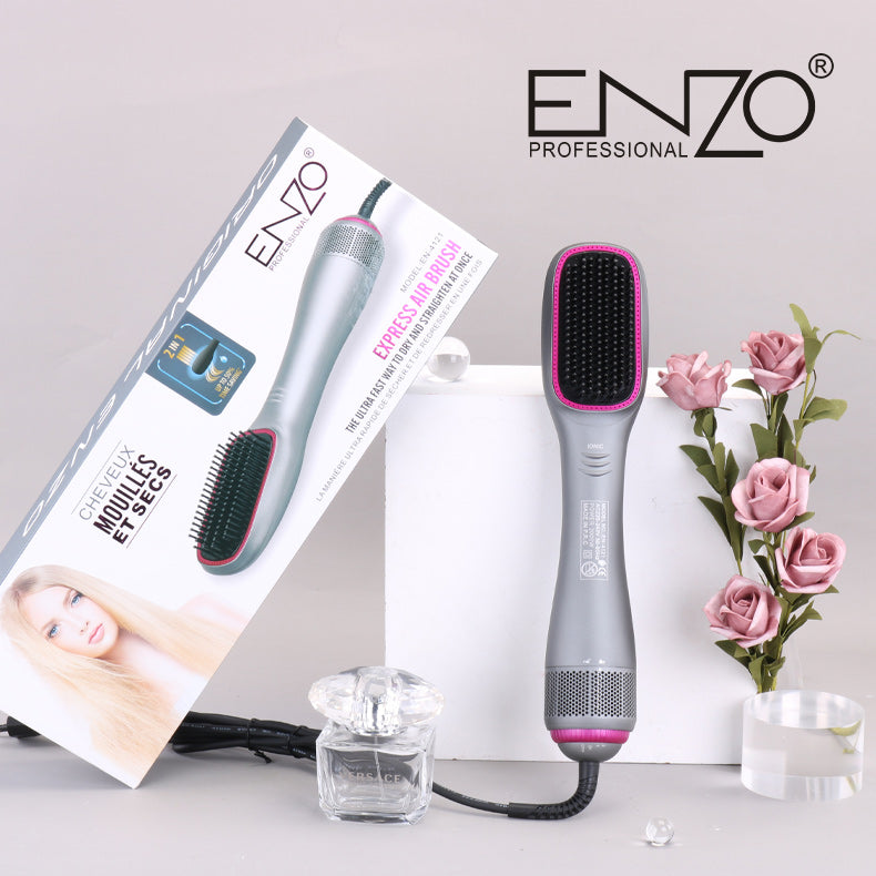 ENZO EN-4121 Negative Ion Hot Air Comb – 3-in-1 hair dryer and styling brush