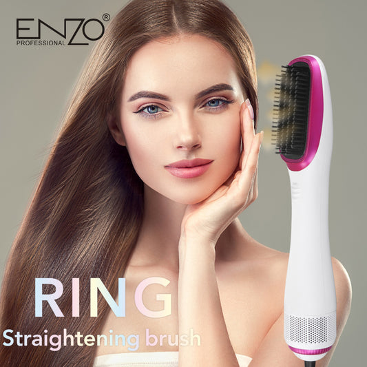 ENZO EN-4121 Negative Ion Hot Air Comb – 3-in-1 hair dryer and styling brush