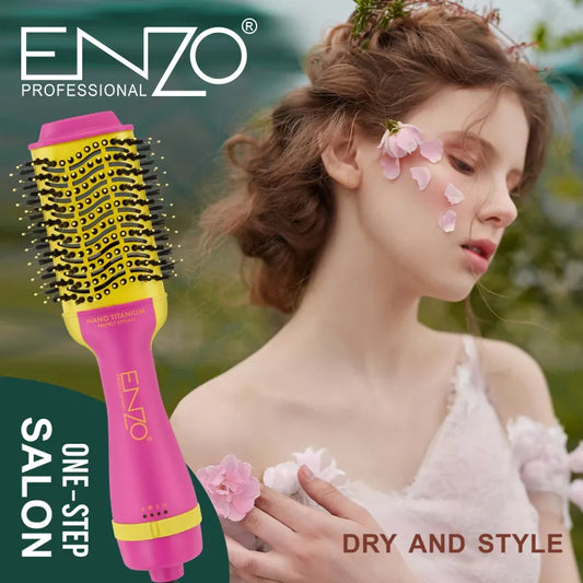 ENZO EN-4132 3-in-1 Dryer, Straightener, Curler & Hot Air Brush – versatile styling tool