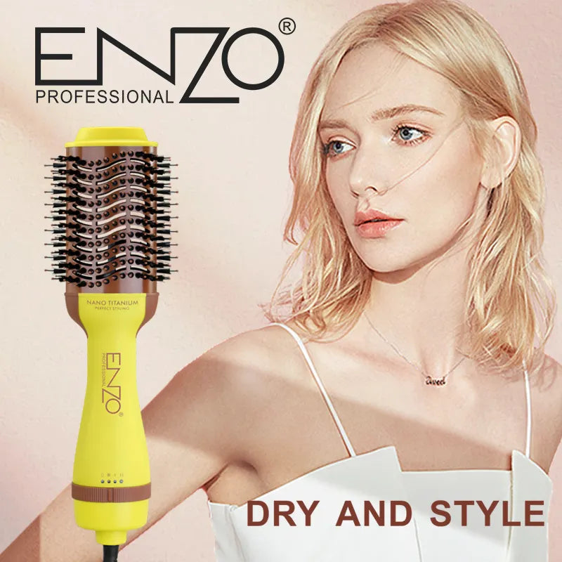 ENZO EN-4132 3-in-1 Dryer, Straightener, Curler & Hot Air Brush – versatile styling tool