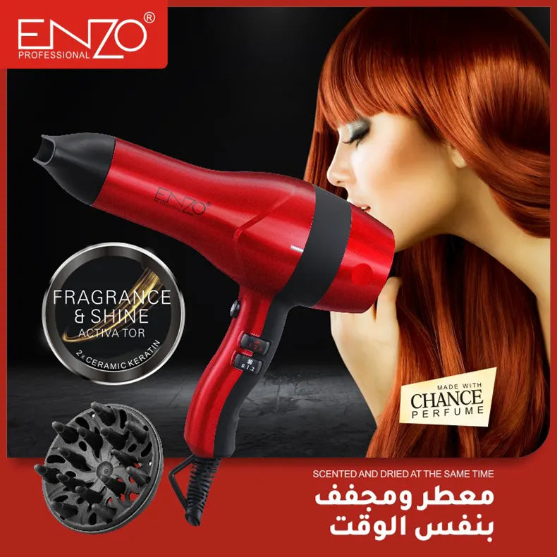 ENZO EN-6030 Portable Mini Lightweight Electric Hair Dryer for Home & Travel