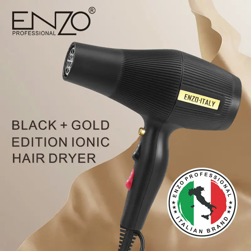 ENZO EN-6040 Portable Temperature Control Hair Dryer with Negative Ion Technology