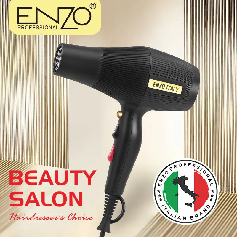 ENZO EN-6040 Portable Temperature Control Hair Dryer with Negative Ion Technology