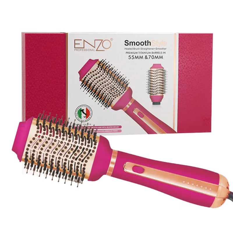 ENZO EN-6216 2-in-1 Hair Straightener and Hot Air Brush