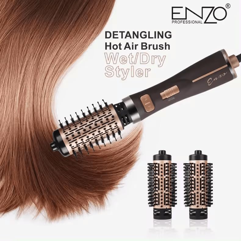 EN-743 Rotating Hot Air Volumizer - 2-in-1 Hair Dryer and Styler