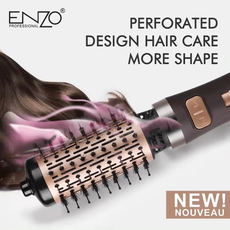 EN-743 Rotating Hot Air Volumizer - 2-in-1 Hair Dryer and Styler