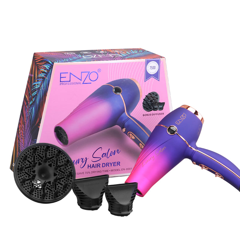 Enzo EN-8001 High-Performance Salon-Grade Hair Dryer with 7500W Power