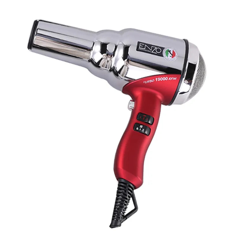 ENZO EN-8228 Retro Hair Dryer with stainless steel design and high-power motor.