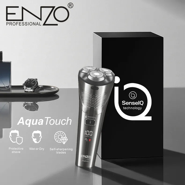 ENZO EN-9305 Electric Shaver with 3D floating rotary blades.