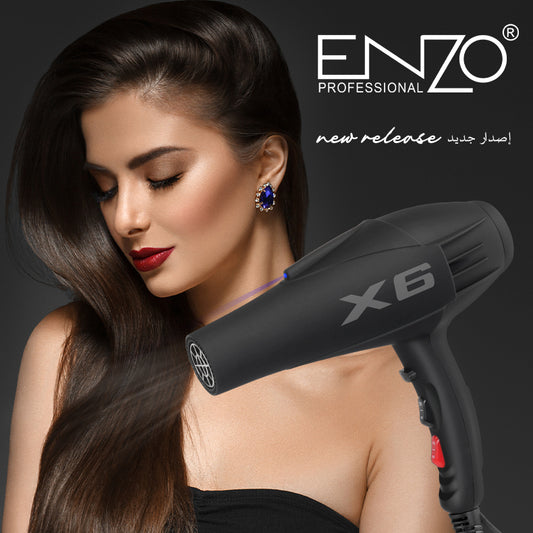 ENZO EN-X6 salon high-power hair blow dryer with 2500W motor.