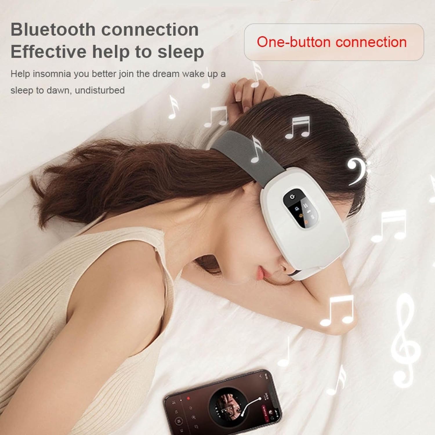 Crevizon Eye Massager with heat and vibration therapy