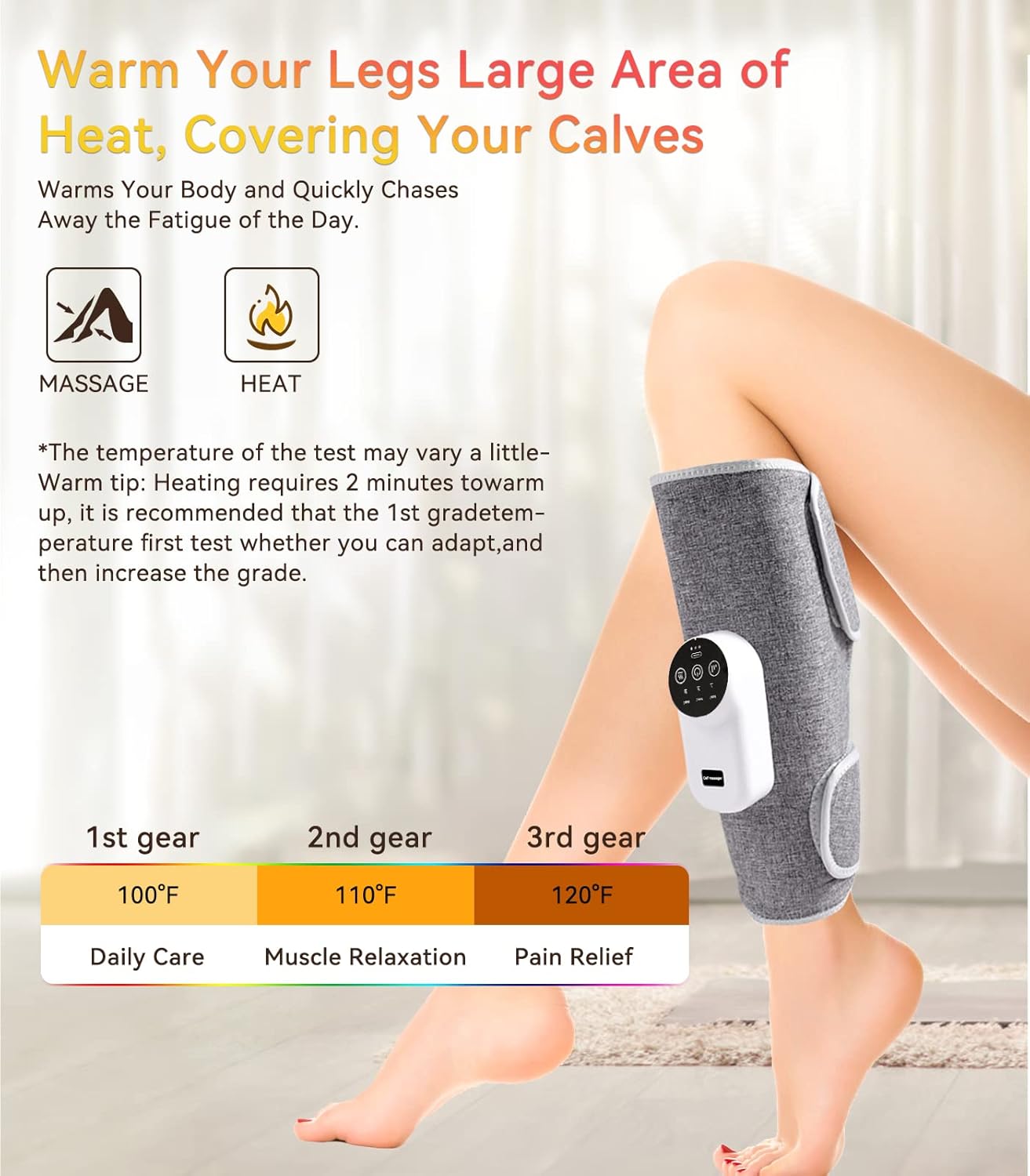 Leg Massager with Heat for Circulation and Pain Relief