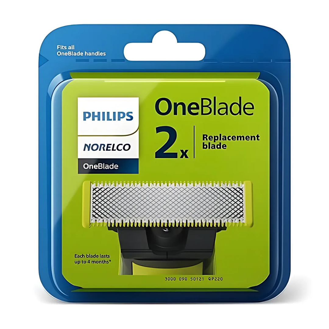 Close-up of Philips QP220 OneBlade replacement blade