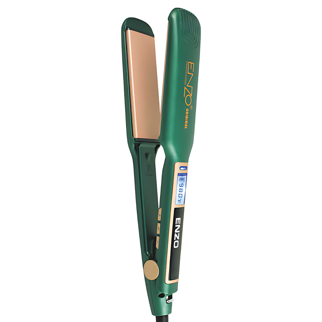 ENZO EN-3973 Custom Logo Hair Straightener with Wide Titanium Plates